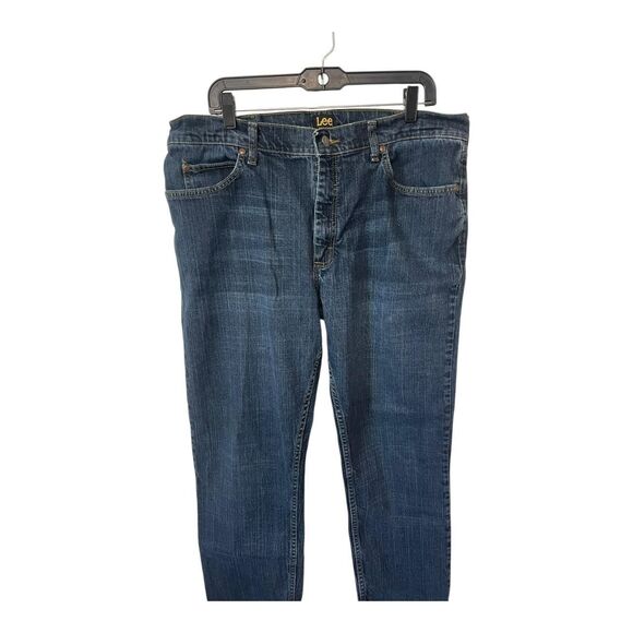 Lee Men's Blue and Navy Jeans - Picture 2 of 6